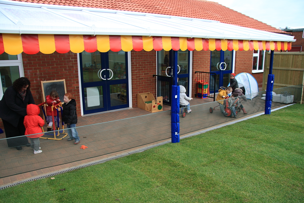 Outdoor play is always on as Potton’s brand new Pre-school goes under cover.