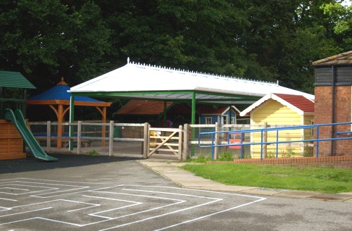 Colourful Canopies provide Cover for Children
