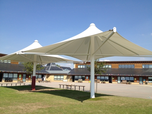 Great Dunmow Primary  School - 1st & 3rd  Ulverston Umbrella Canopy Instalation