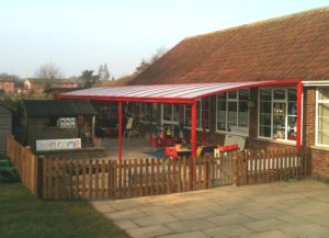 Houldsworth Valley Primary School in New Market, Suffolk - Outdoor Learning Canopy