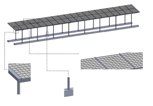 Capel Manor Primary School, Bespoke Solar Canopy - Able Canopies Drawings