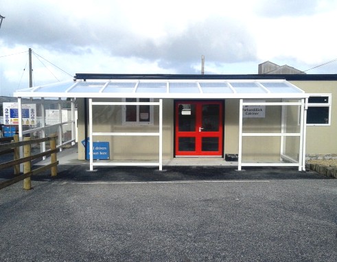 Imerys Minerals Ltd. in Cornwall - Coniston Wall Mounted Canopy with Side Fills