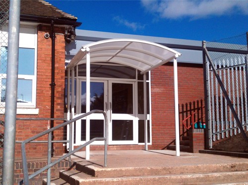 Sir Thomas Boughey High School - Entrance Canopy - Able Canopies Ltd