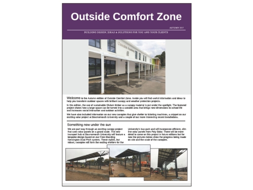 The November edition of the Outside Comfort Zone should have just landed on your desk!