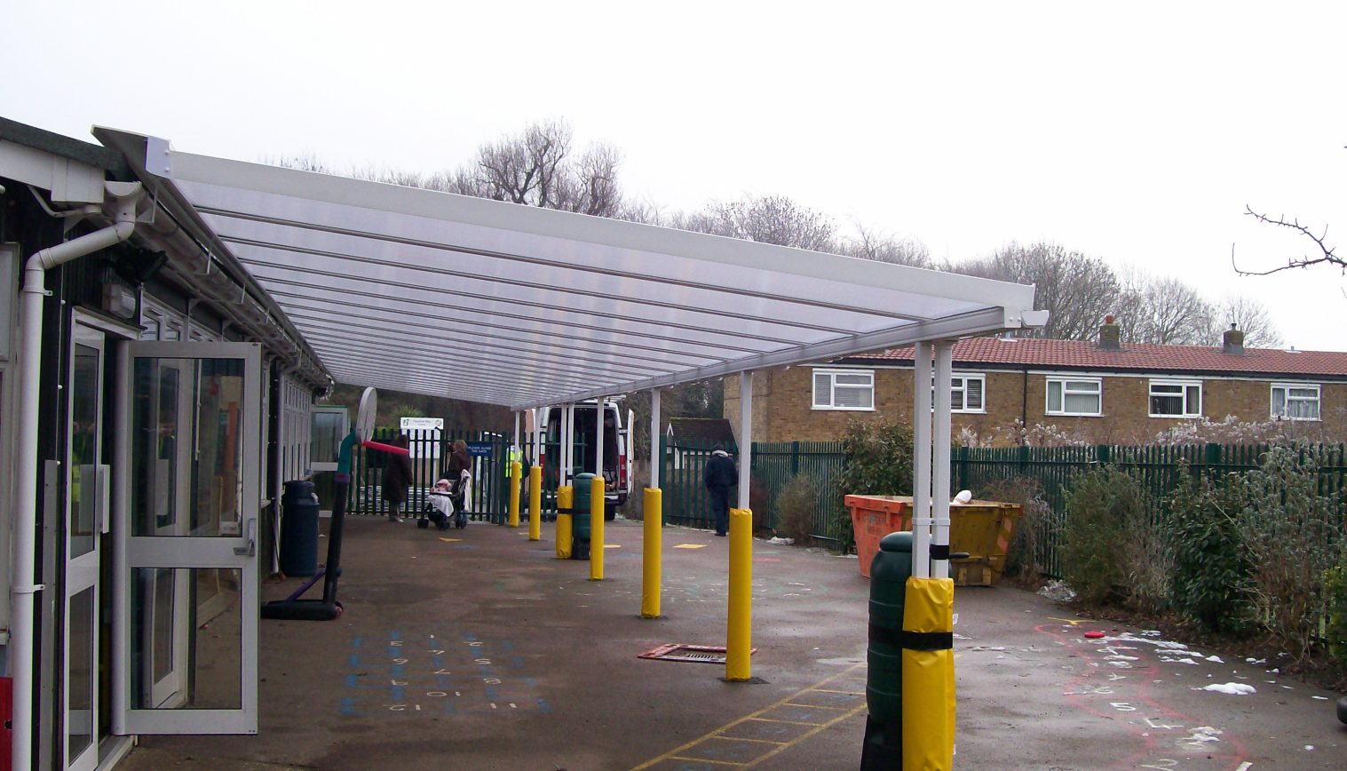 Peartree Way Nursery School – Wall Mounted Canopy – 1st install