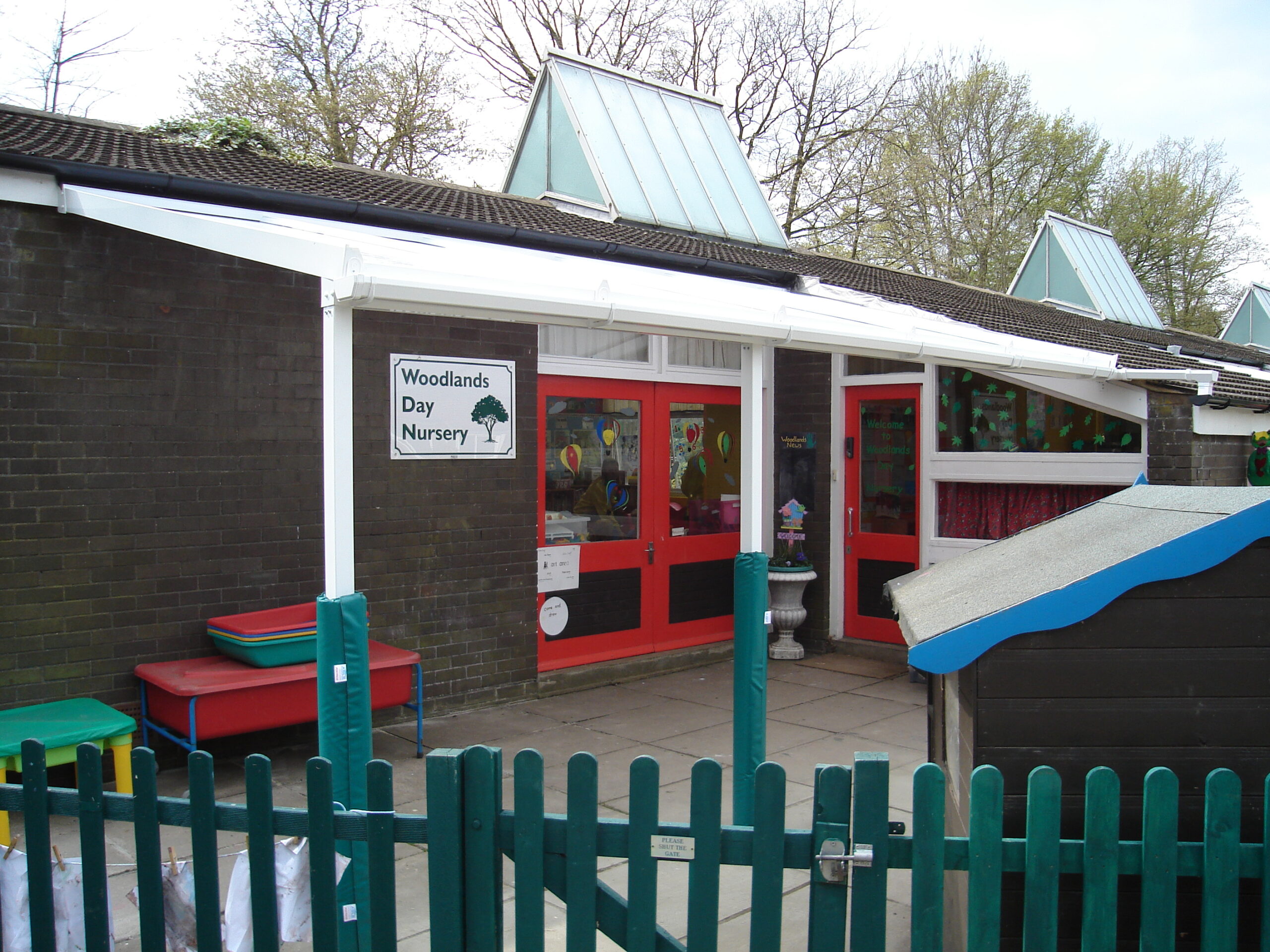 Woodlands Day Nursery Wall Mounted Canopy Able Canopies