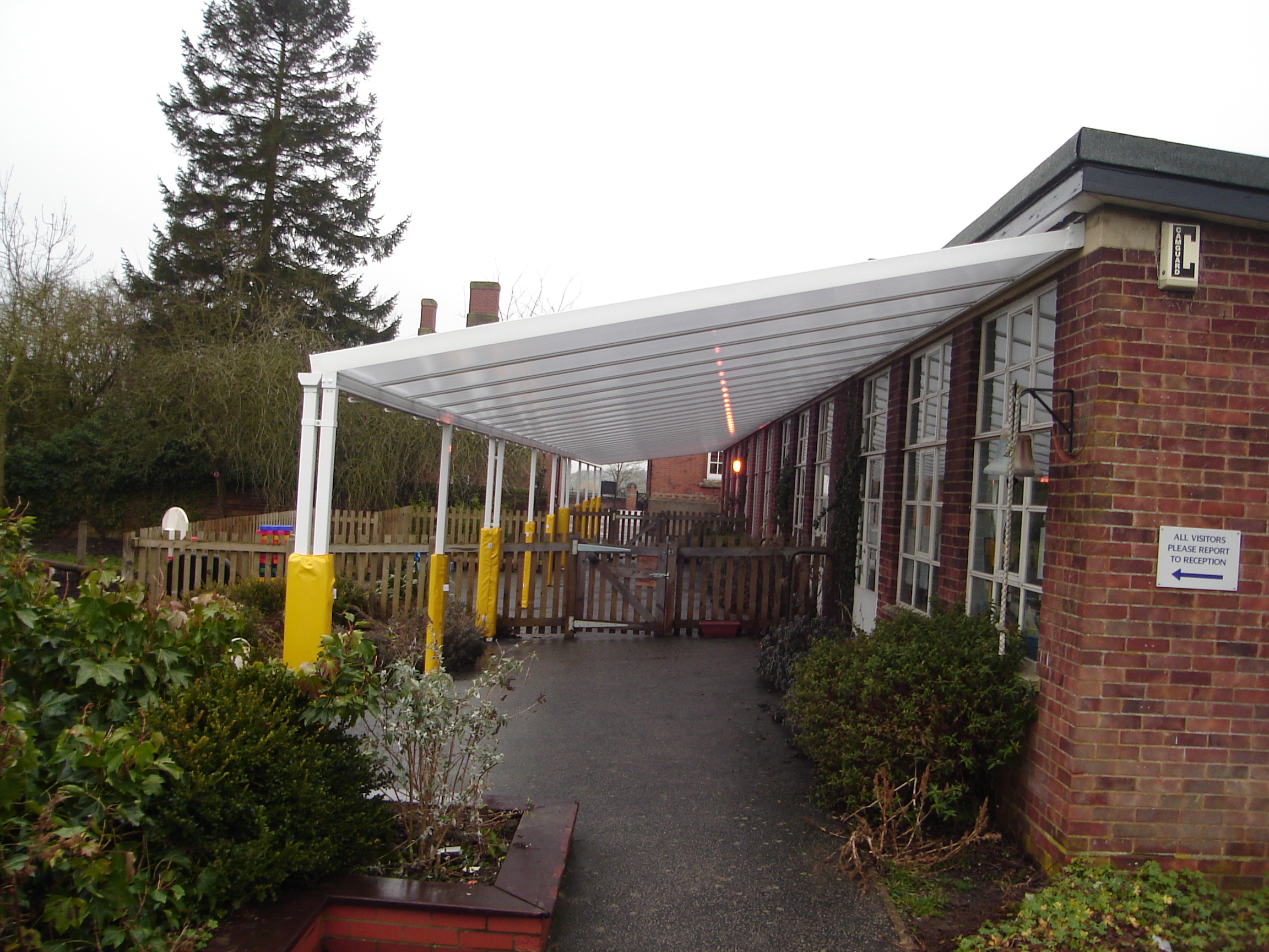 Wickhambrook Community Primary School, Newmarket Wall Mounted Canopy