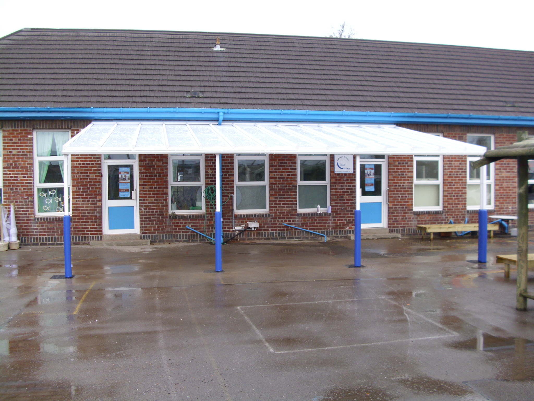 Eastway Primary School, Wall Mounted Canopy Able Canopies