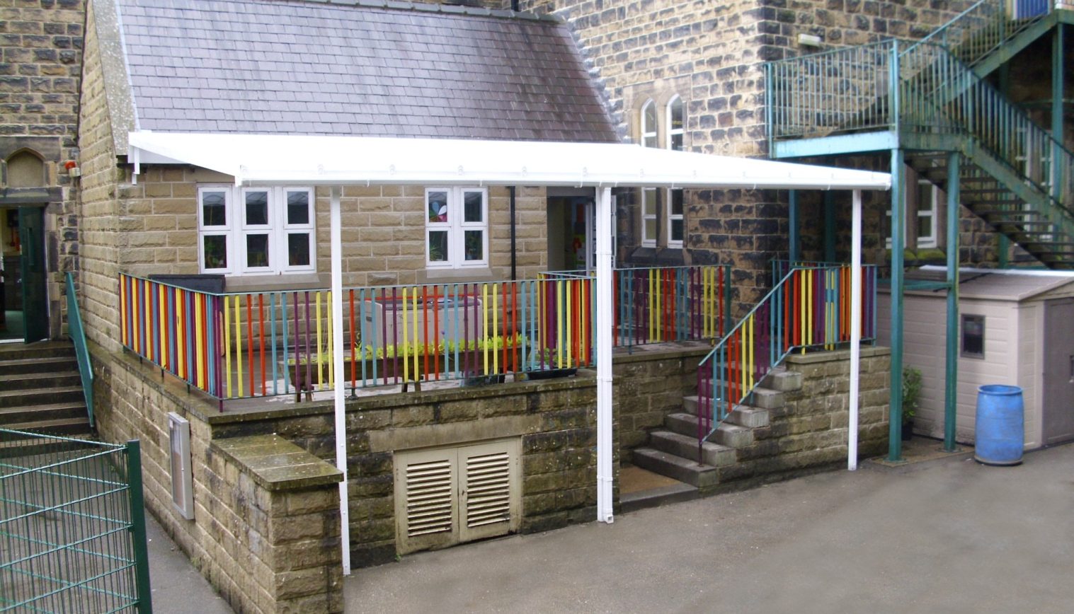 Hebden Royd CE Primary School – Wall Mounted Canopy