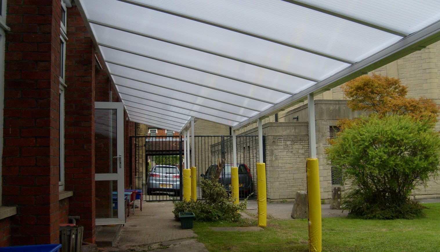 Holy Rood Catholic Infant School – Wall Mounted Canopy – 2nd Install
