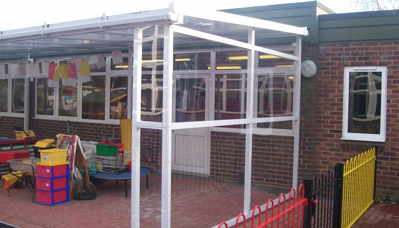 Leigh C of E Primary School – Wall Mounted Canopy