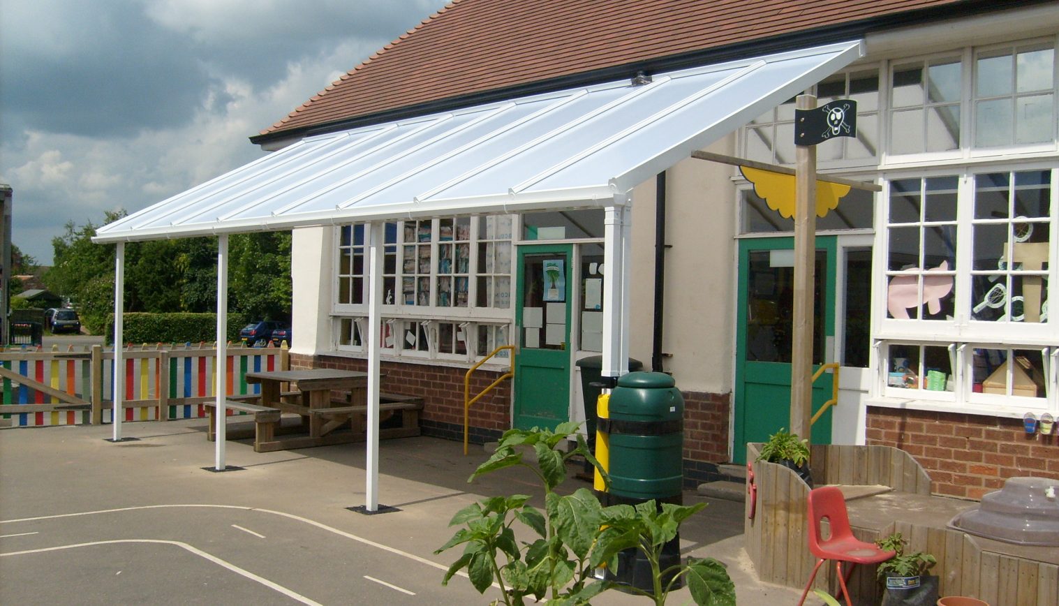 Orston Primary School – Wall Mounted Canopy