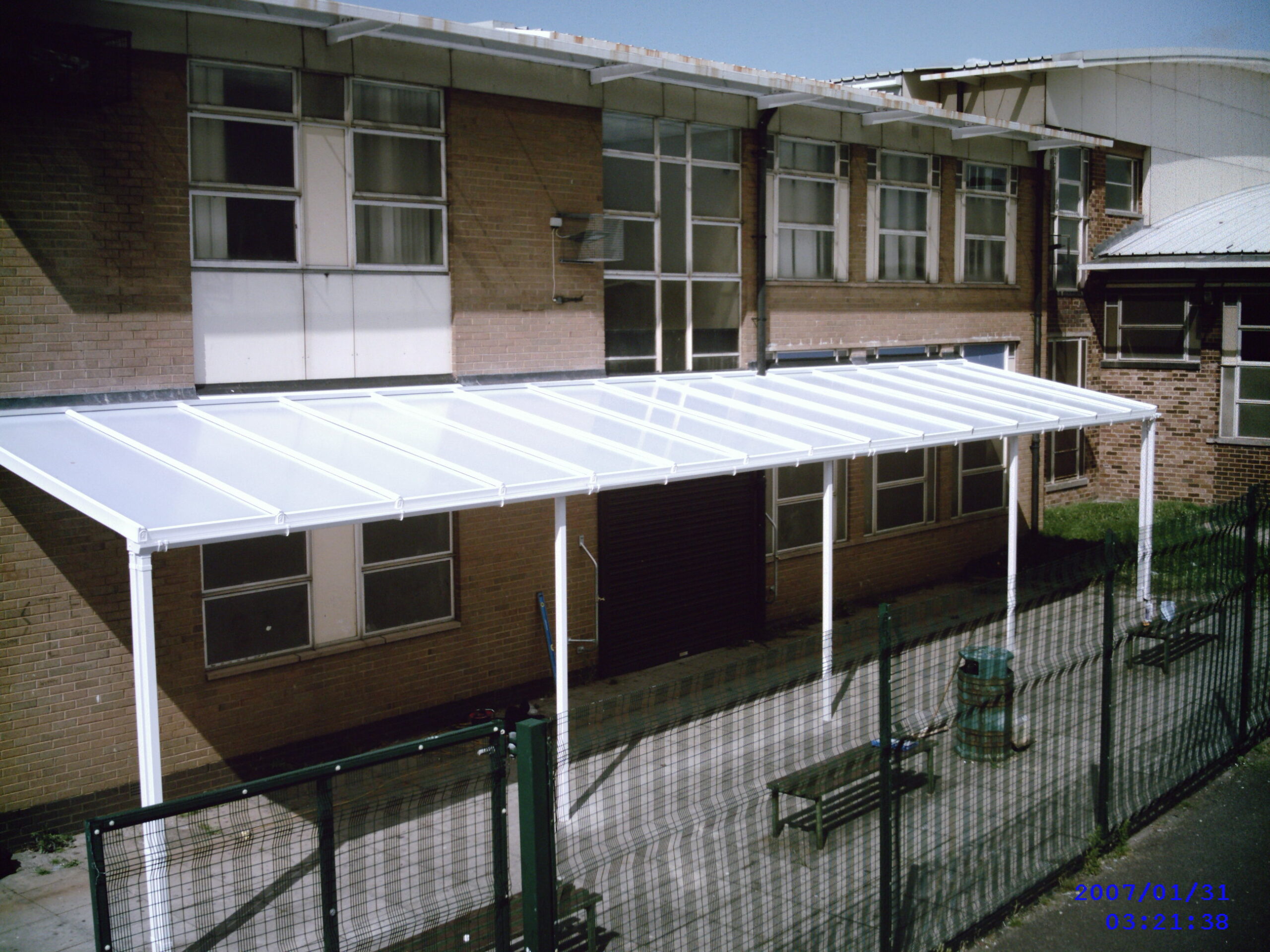 St of England High School Merseyside Wall Mounted Canopy