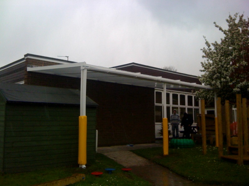 St Hilda’s CE Primary School – Wall Mounted Canopy