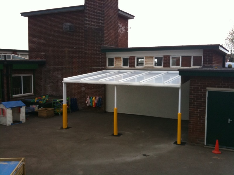 St Joseph & St Bede RC Primary School – Wall Mounted Canopy