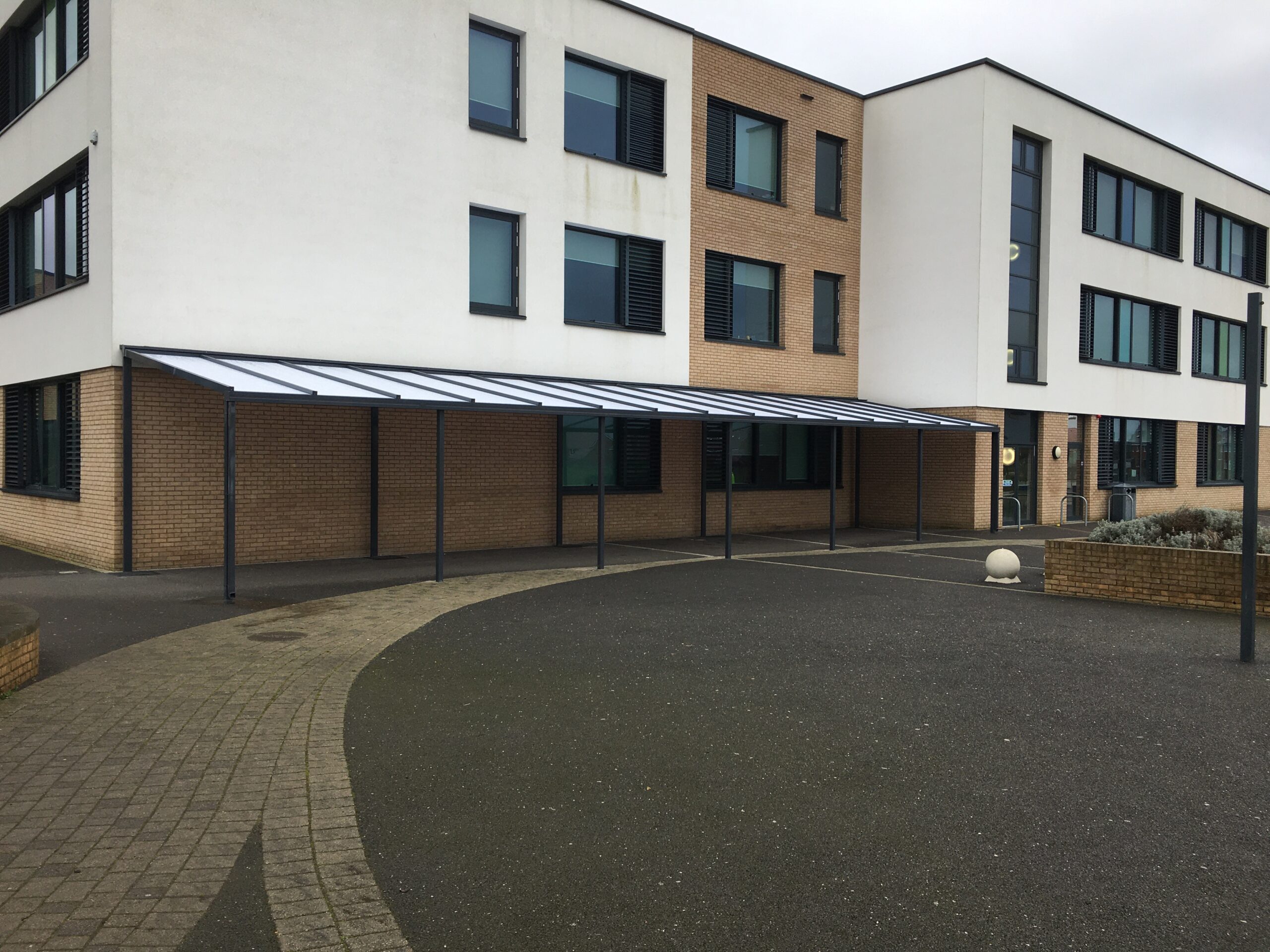 The Aylesbury Vale Academy, Wall Mounted Canopy Able Canopies Ltd