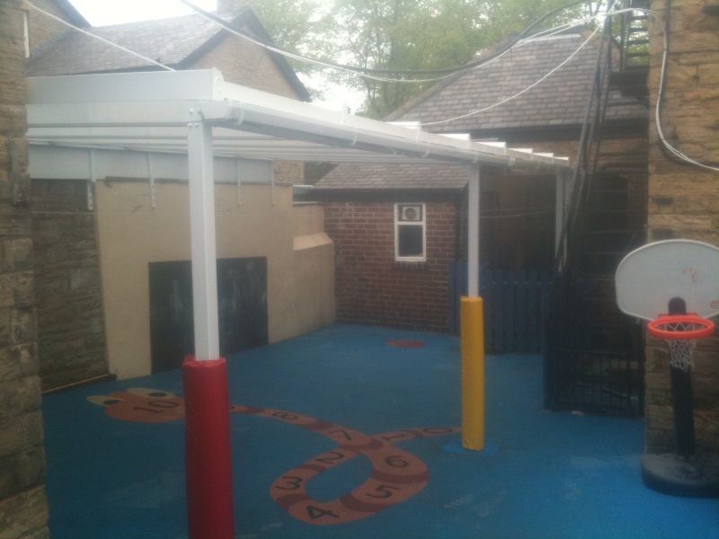 Treetops Day Nursery – Wall Mounted Canopy
