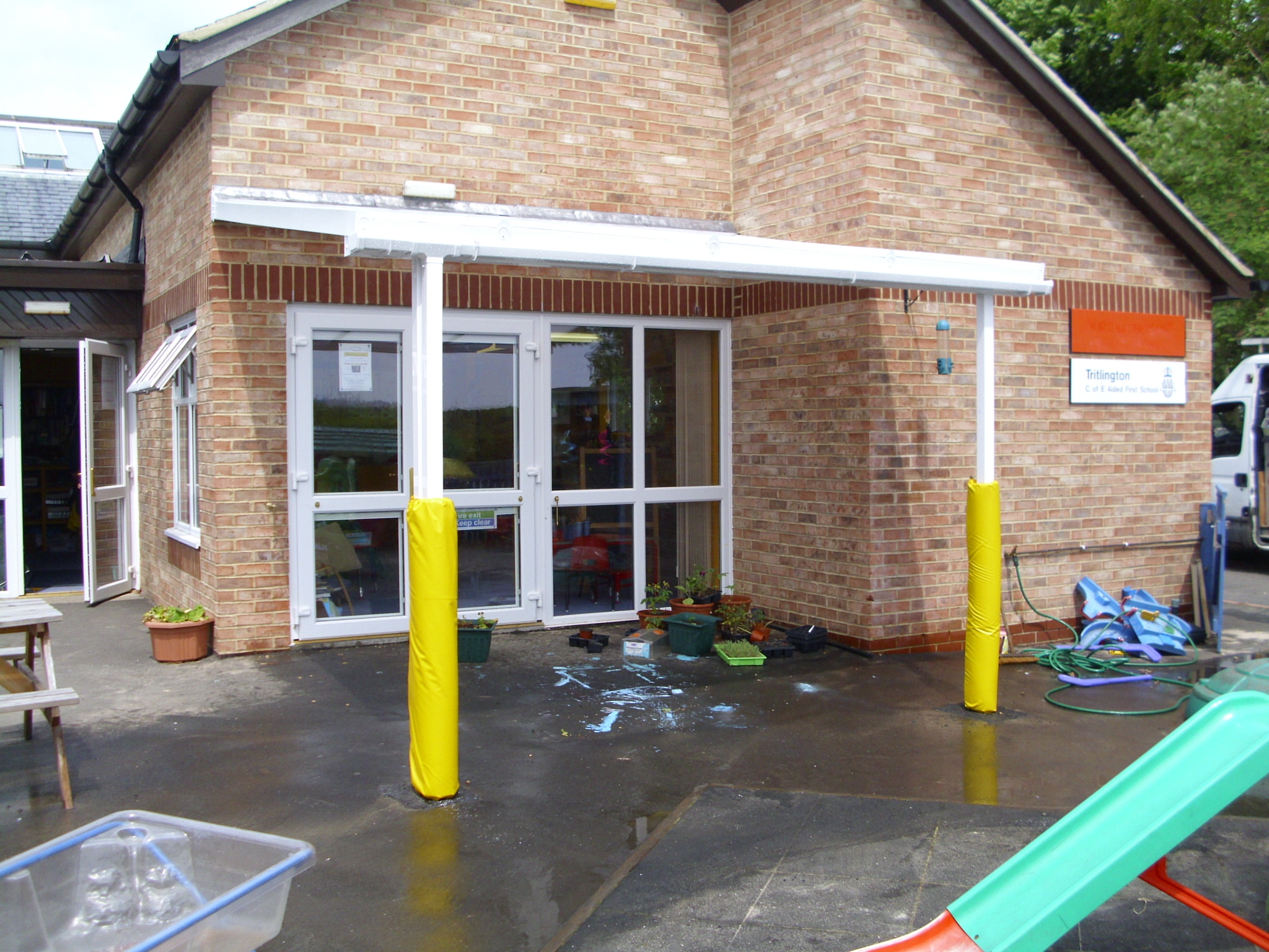 Tritlington CE First School, Morpeth Wall Mounted Canopy Able Canopies