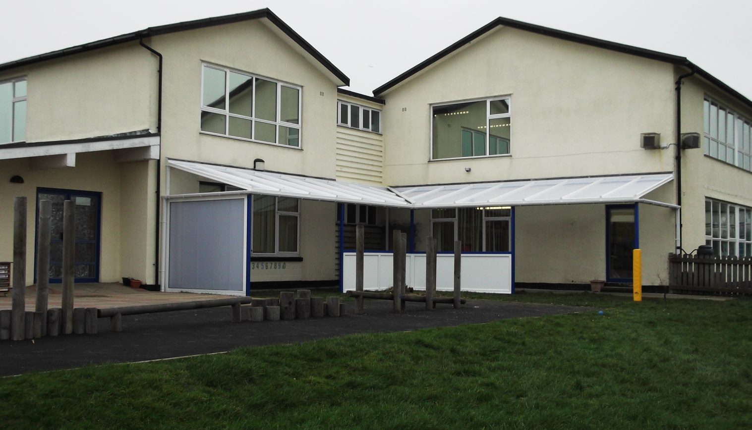 Westfield Nursery & Primary School – Wall Mounted Canopy – Able Canopies