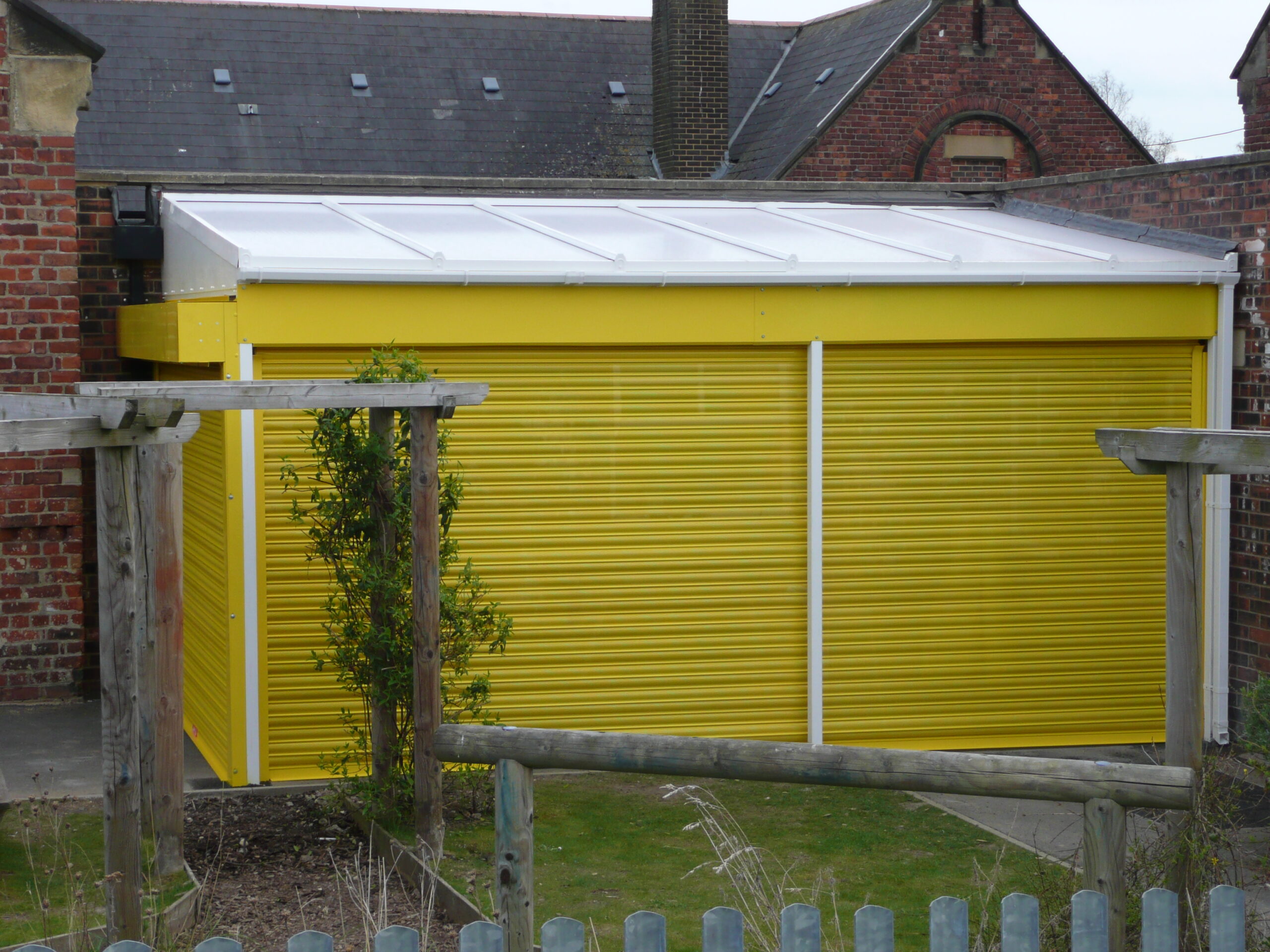 Willington Primary School- Wall Mounted Canopy & Secure Roller Shutters ...