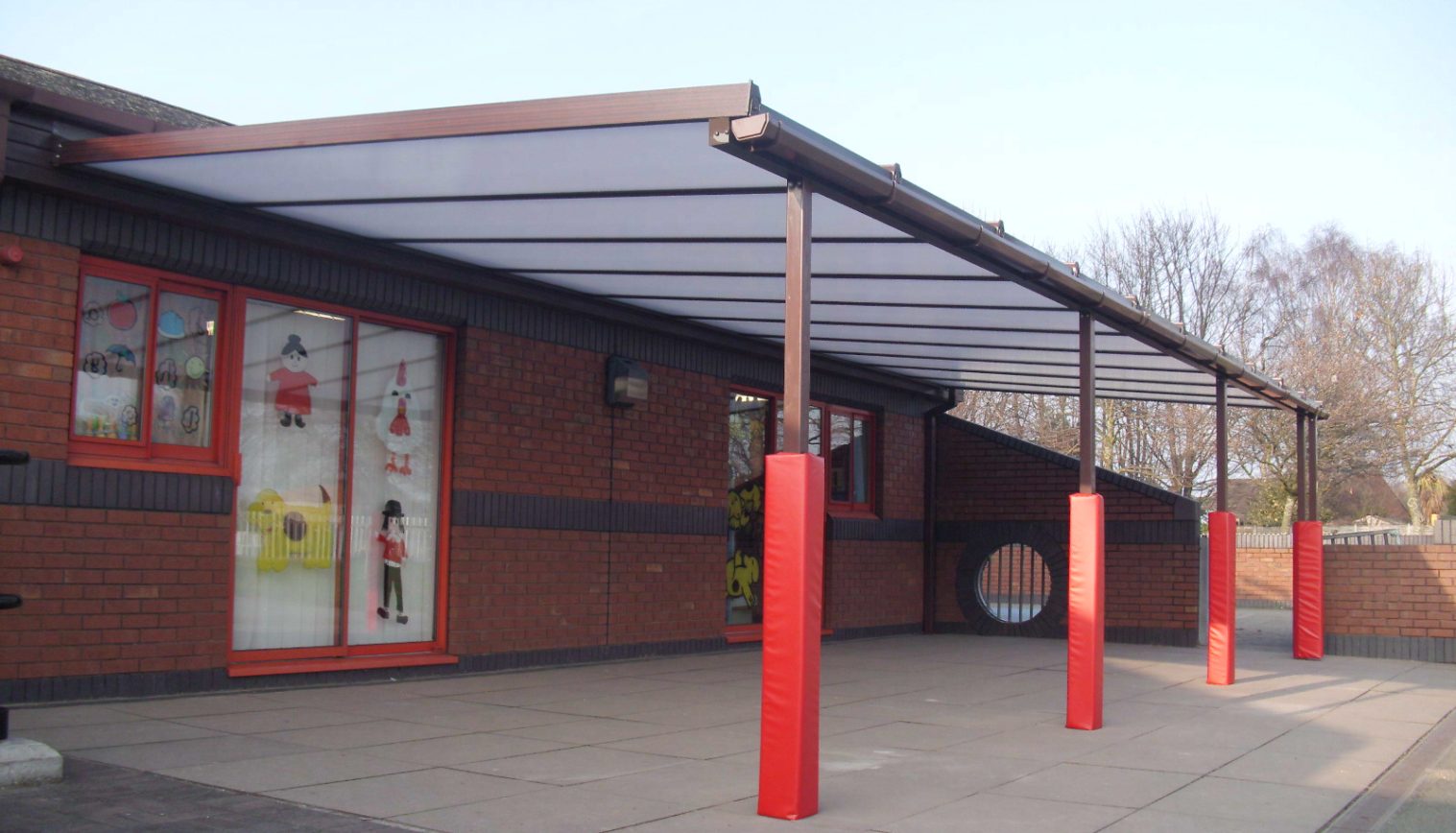 Ysgol Plas Coch County Primary School – Wall Mounted Canopy – Third Installation