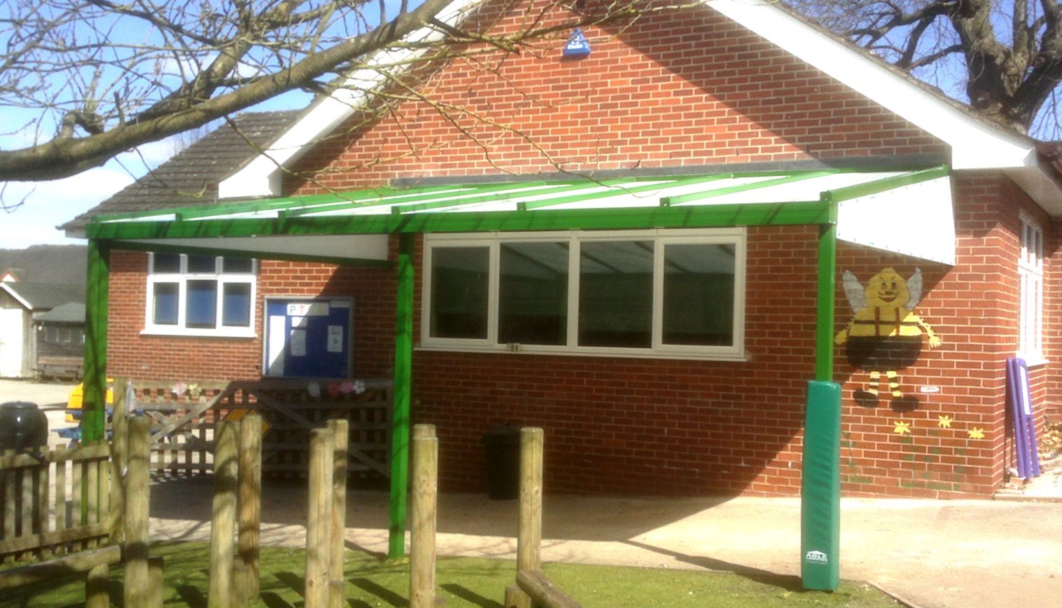 Anson C of E Primary School – Wall Mounted Canopy