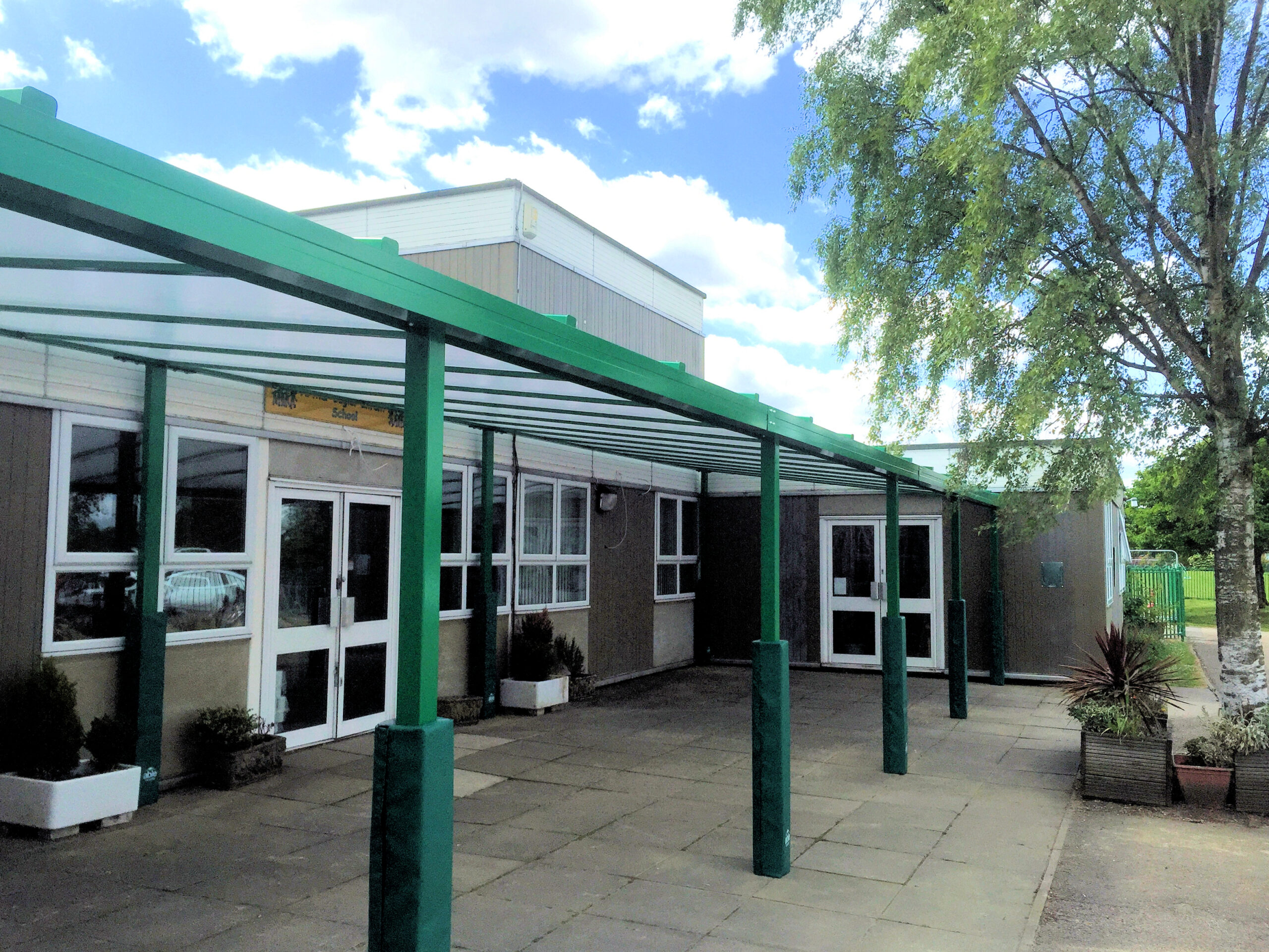 Arthur Bugler Infant School, Wall Mounted Canopy Able Canopies