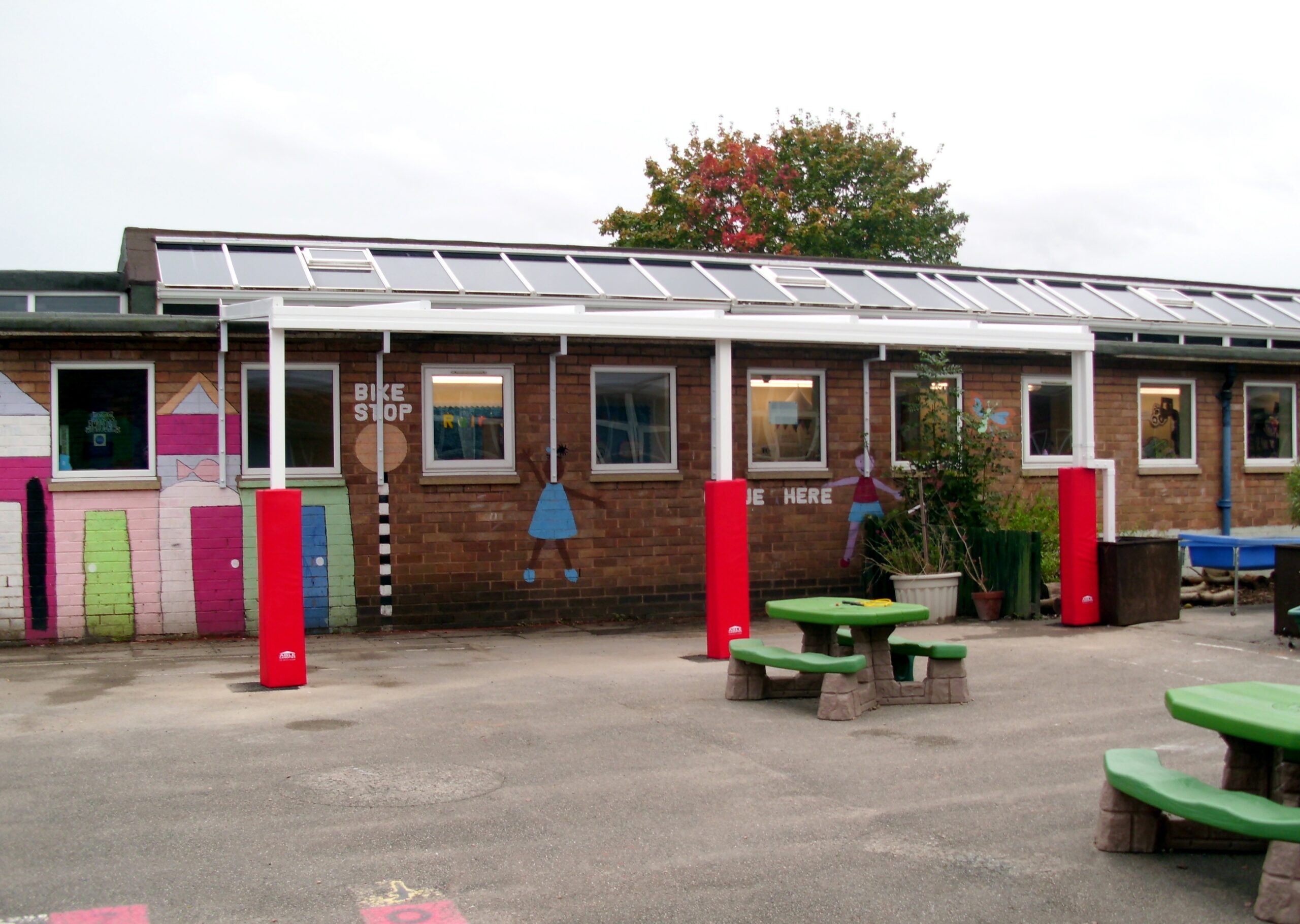 Belle Vale JMI Community School, Wall Mounted Canopy Able Canopies