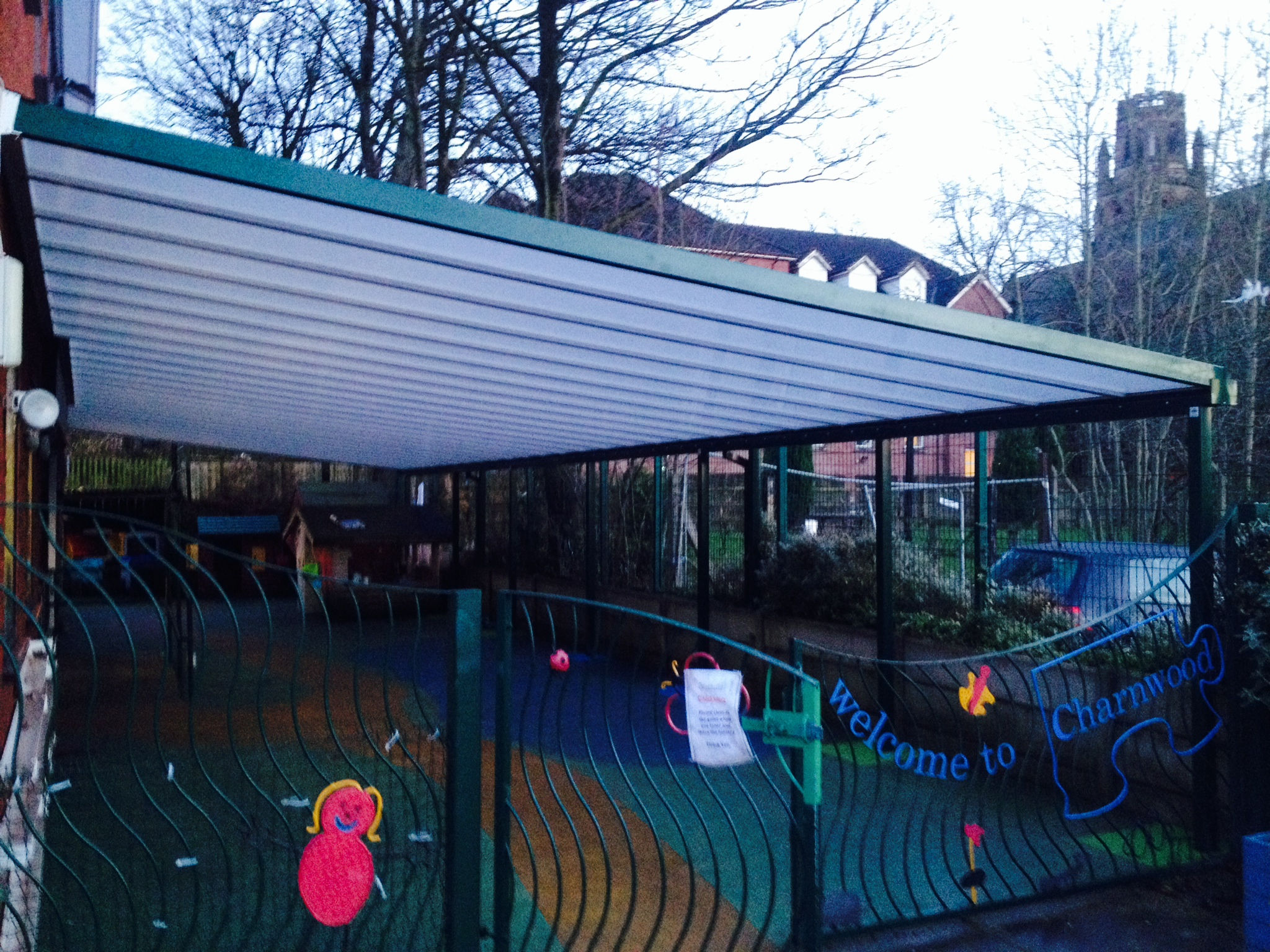 Charnwood Nursery and Family Centre, Wall Mounted Canopy Able Canopies