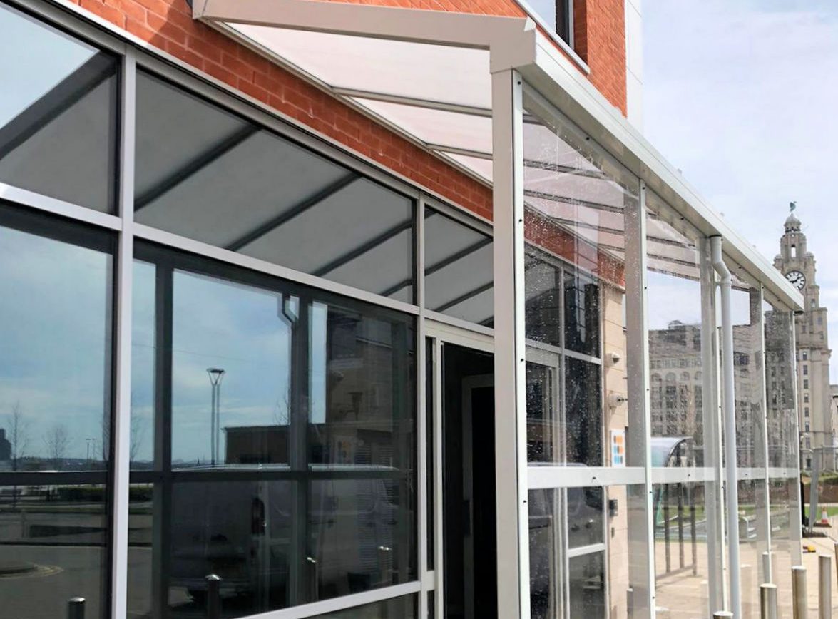 Commercial Site – Liverpool Waterfront – Wall Mounted Canopy