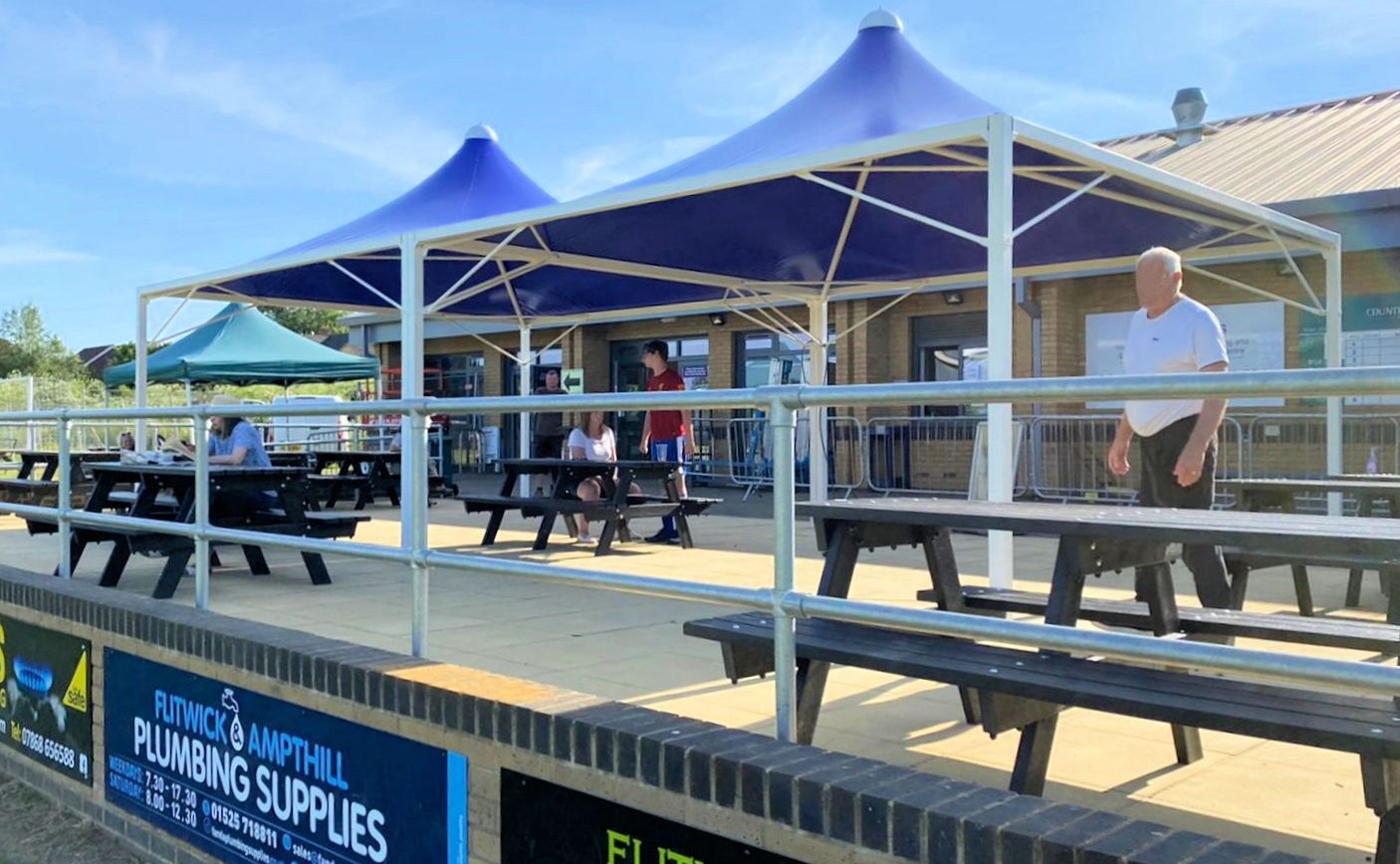 Flitwick Football Club – Tensile Fabric Canopy