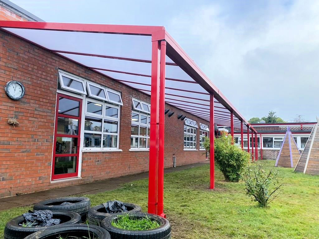 Gatley Primary School – Wall Mounted Canopy