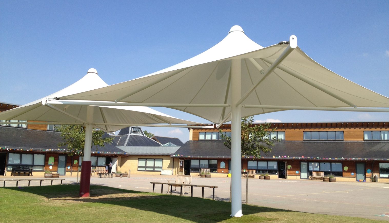 Great Dunmow Primary School – Umbrella Canopy – 3rd Installation