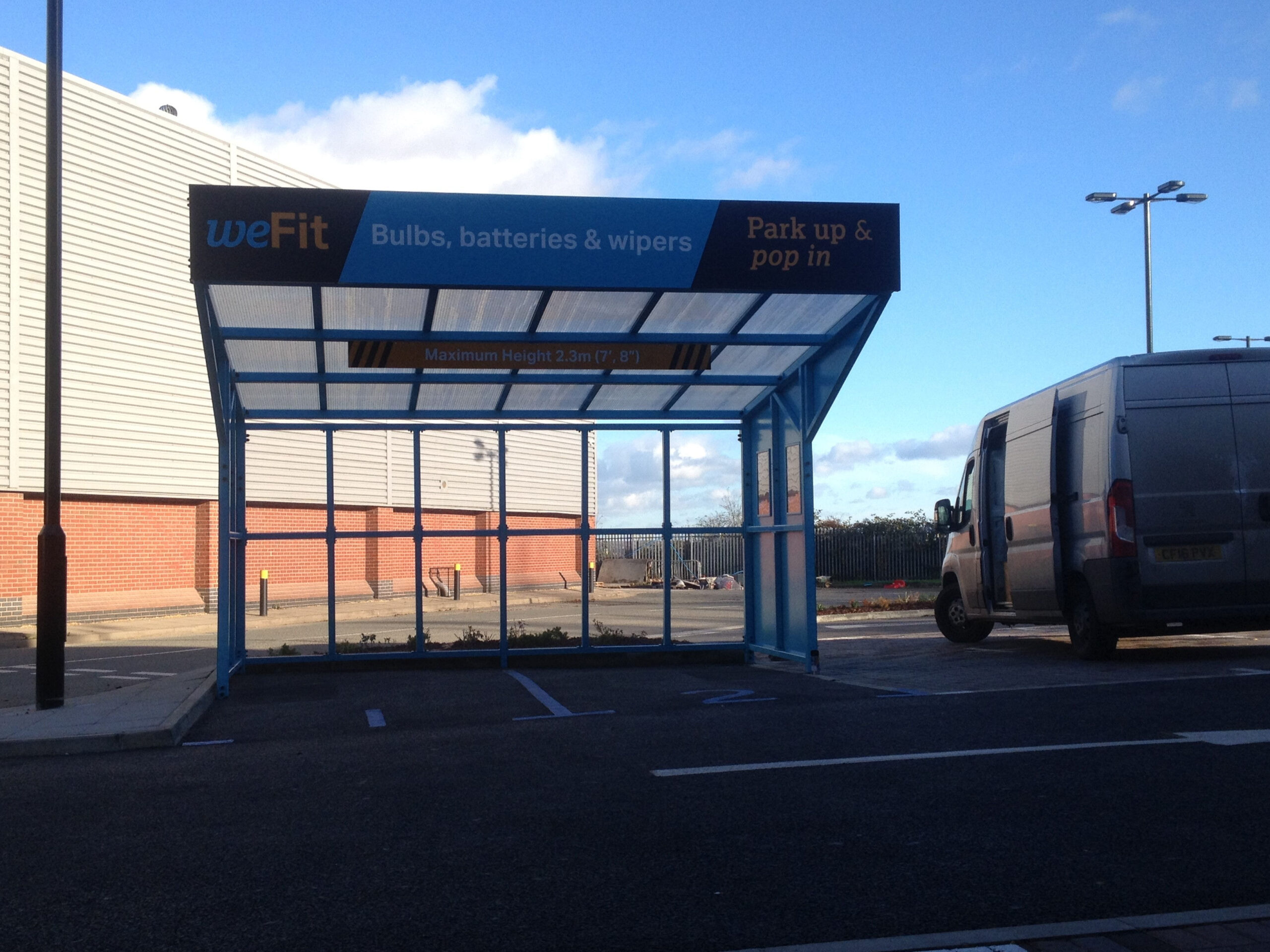 Halfords, Free Standing Canopy Able Canopies Ltd