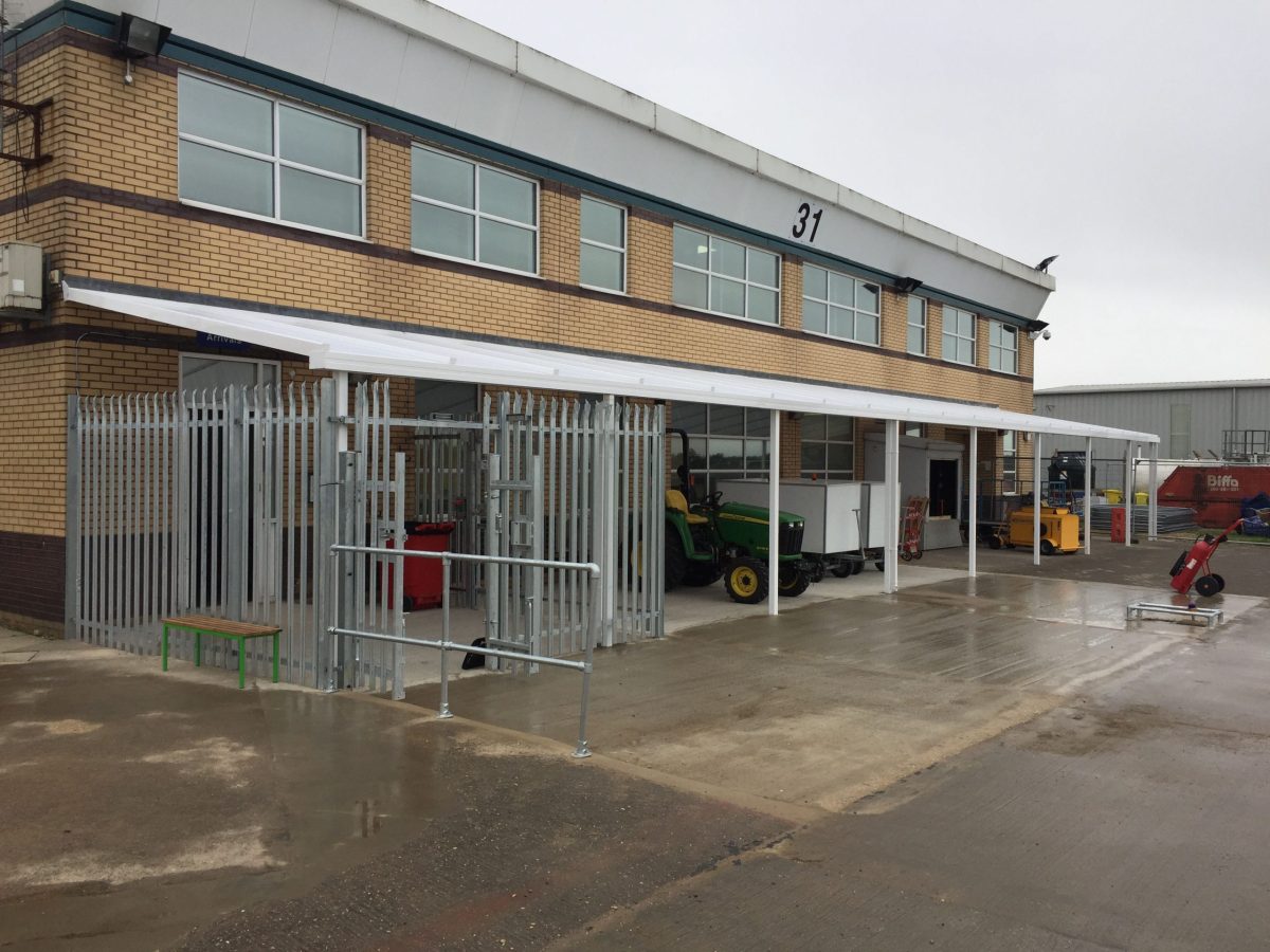 Humberside Airport, Wall Mounted Canopy - Able Canopies Ltd