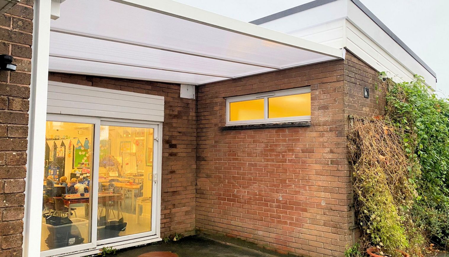 Kirkbampton C of E School – Wall Mounted Canopy