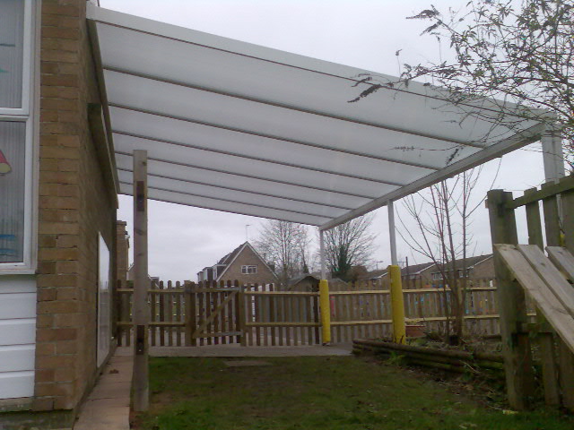 Marcham C of E Primary School – Wall Mounted Canopy