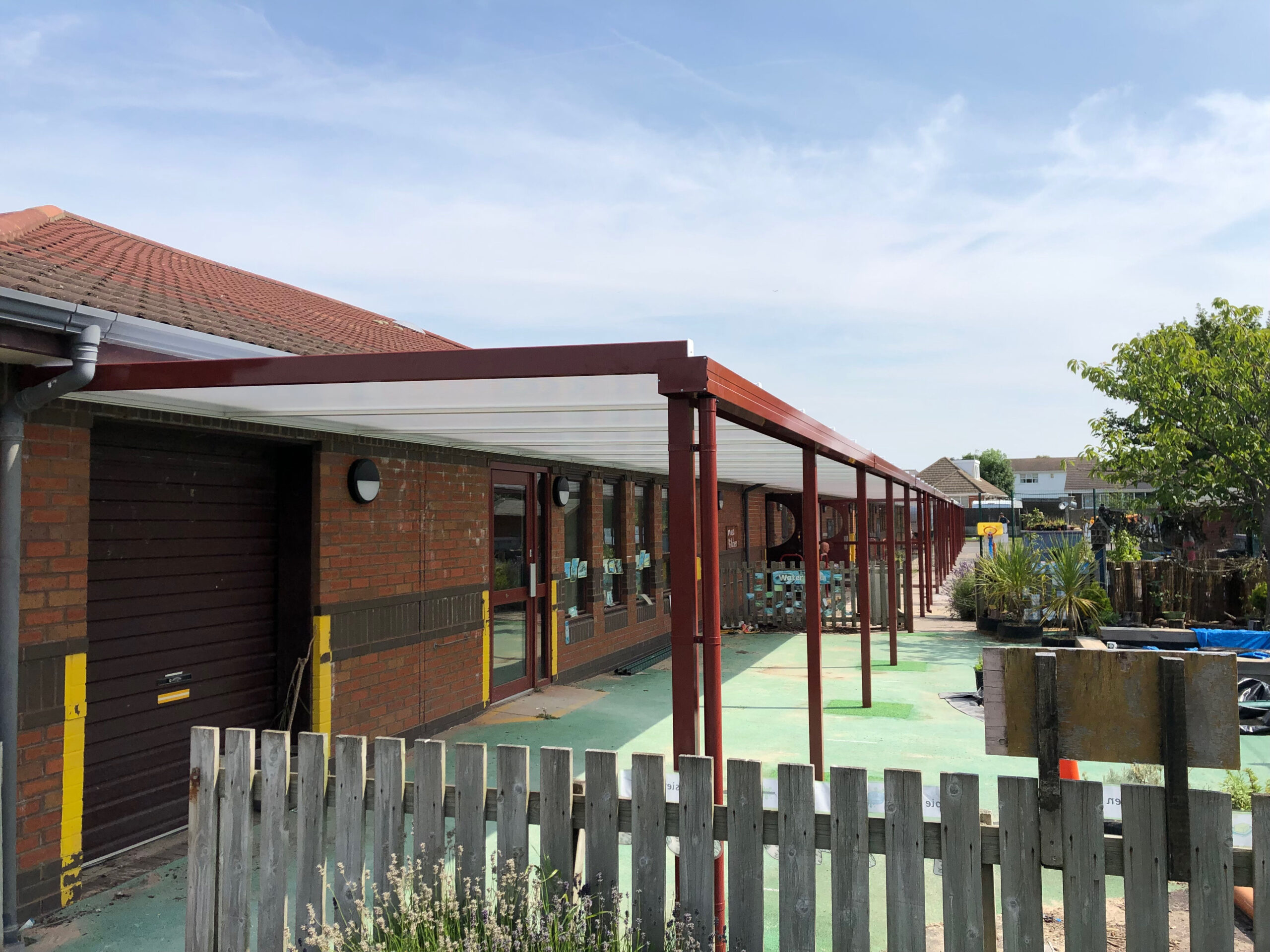 Marton Academy Primary, Wall Mounted Canopy Able Canopies Ltd