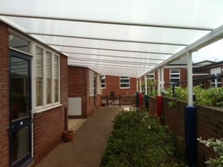 Morland Primary School – Wall Mounted Canopy