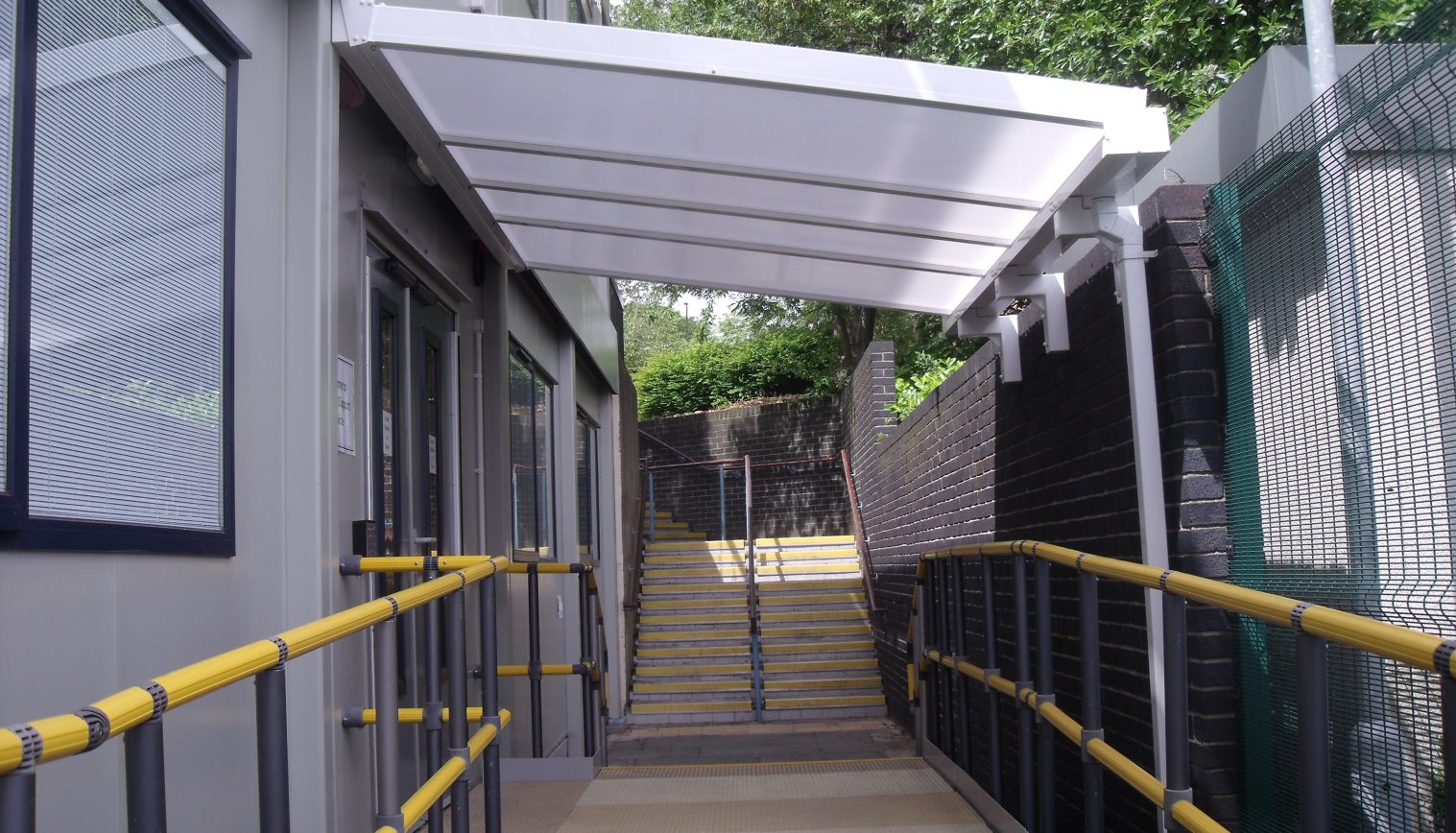 Newcastle College – Wall Mounted Entrance Canopy