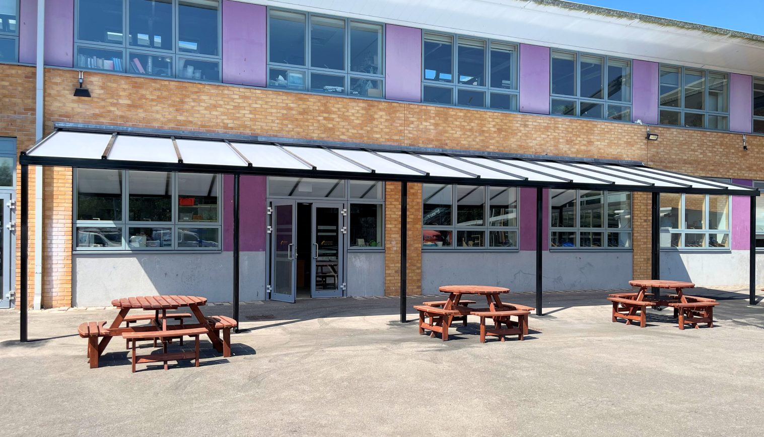 Newport High School – Wall Mounted Canopies