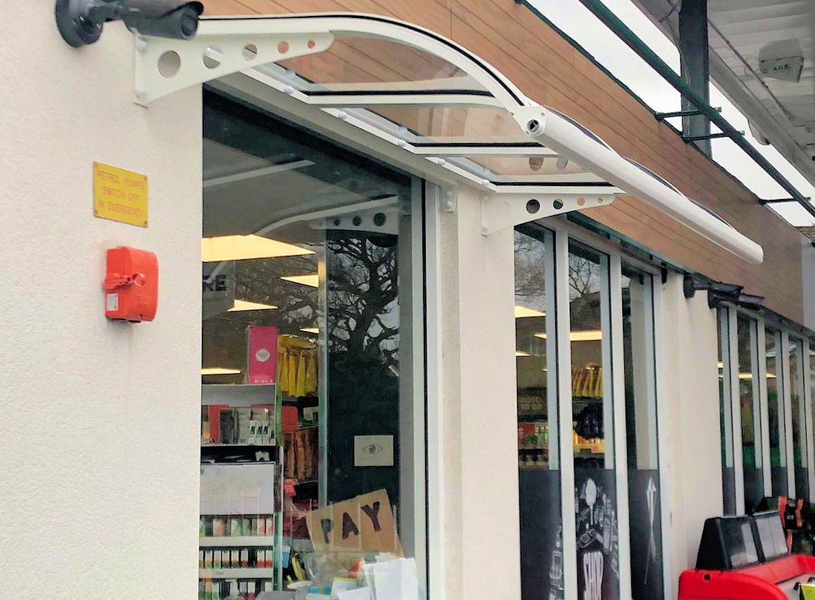 Offerton Green Service Station – Wall Mounted Canopy