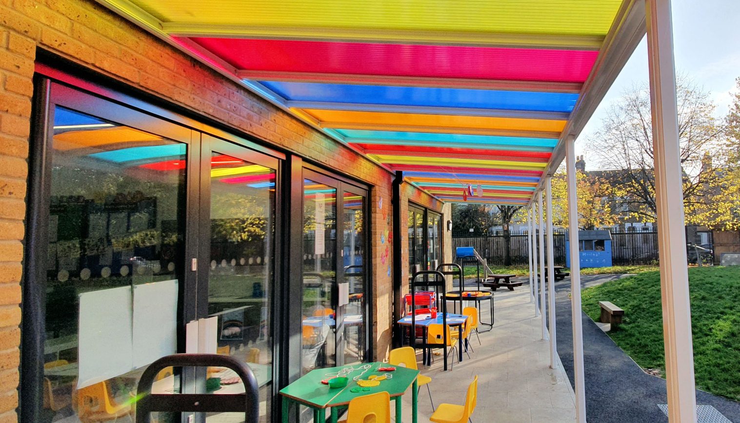 Coloured Polycarbonate Roof Sheets - Canopy Upgrade