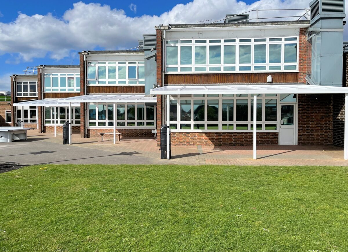Springwell Junior School – Wall Mounted Canopies