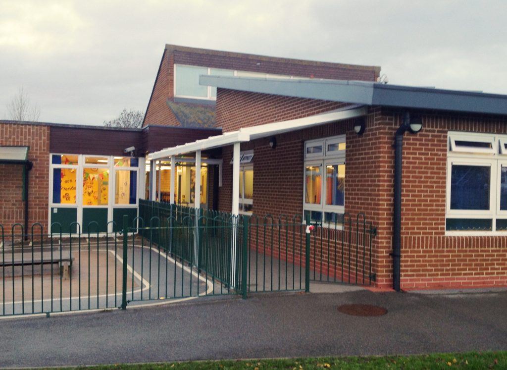 Thorngumbald Primary School, Hull Wall Mounted Canopy Able Canopies Ltd