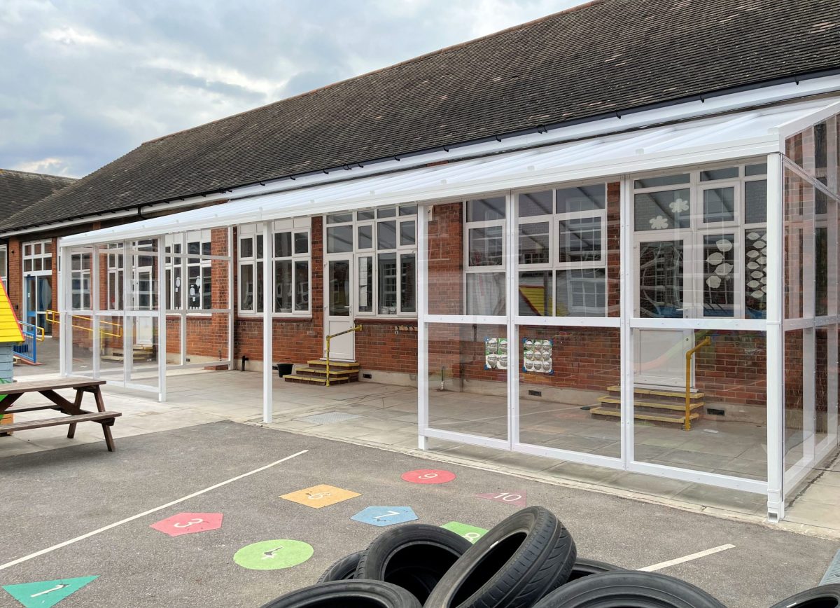 Valence Primary School – Wall Mounted Canopy