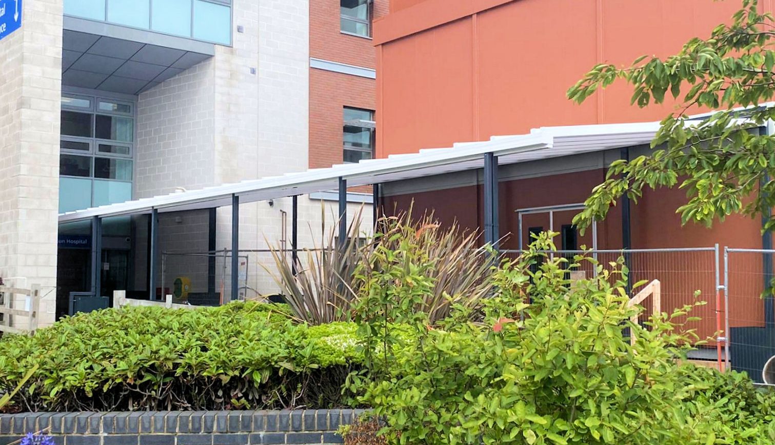 Whiston Hospital – Wall Mounted Canopy