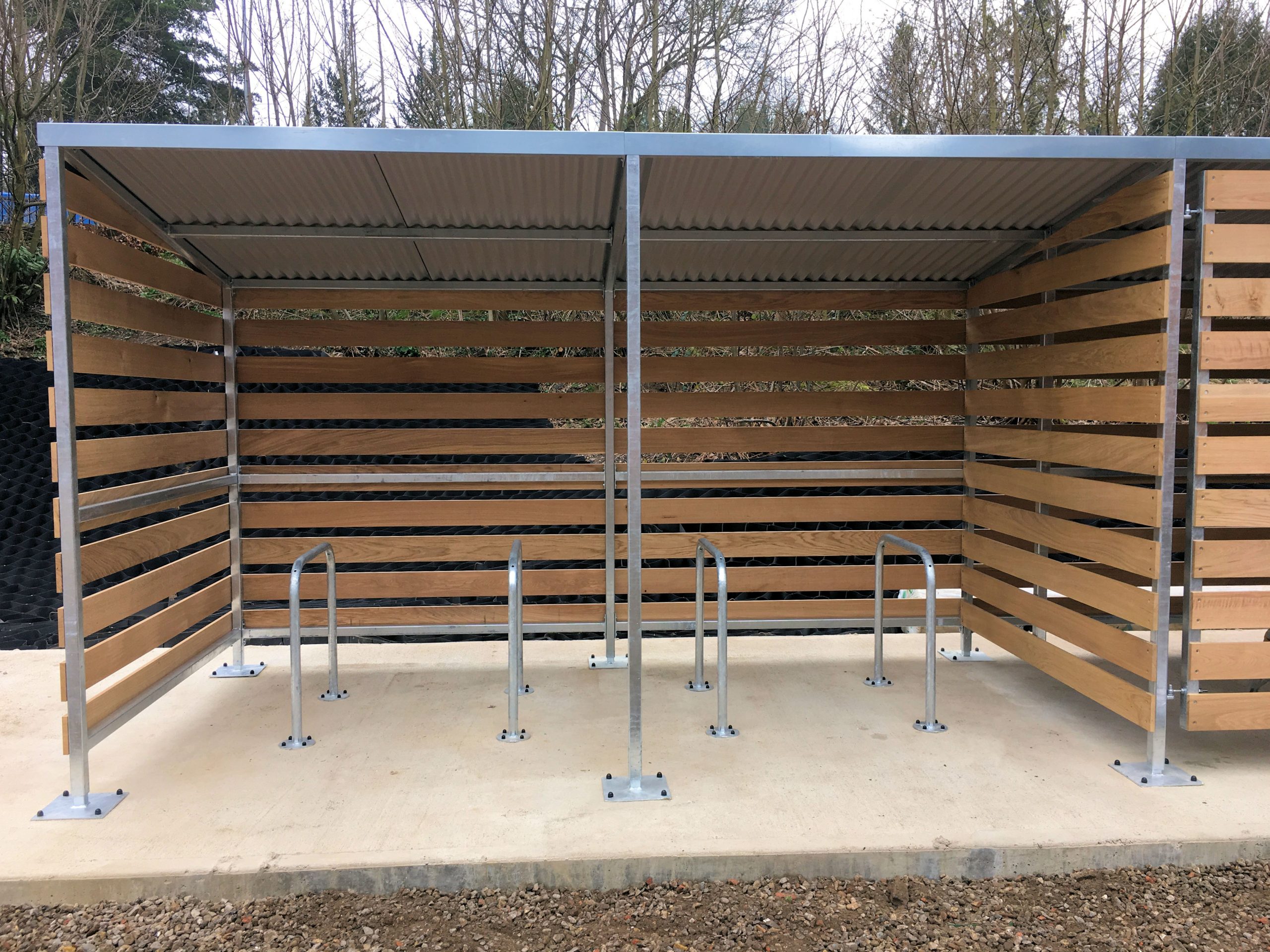 Grasmere Timber Clad Cycle Shelter Wood Bike Canopy