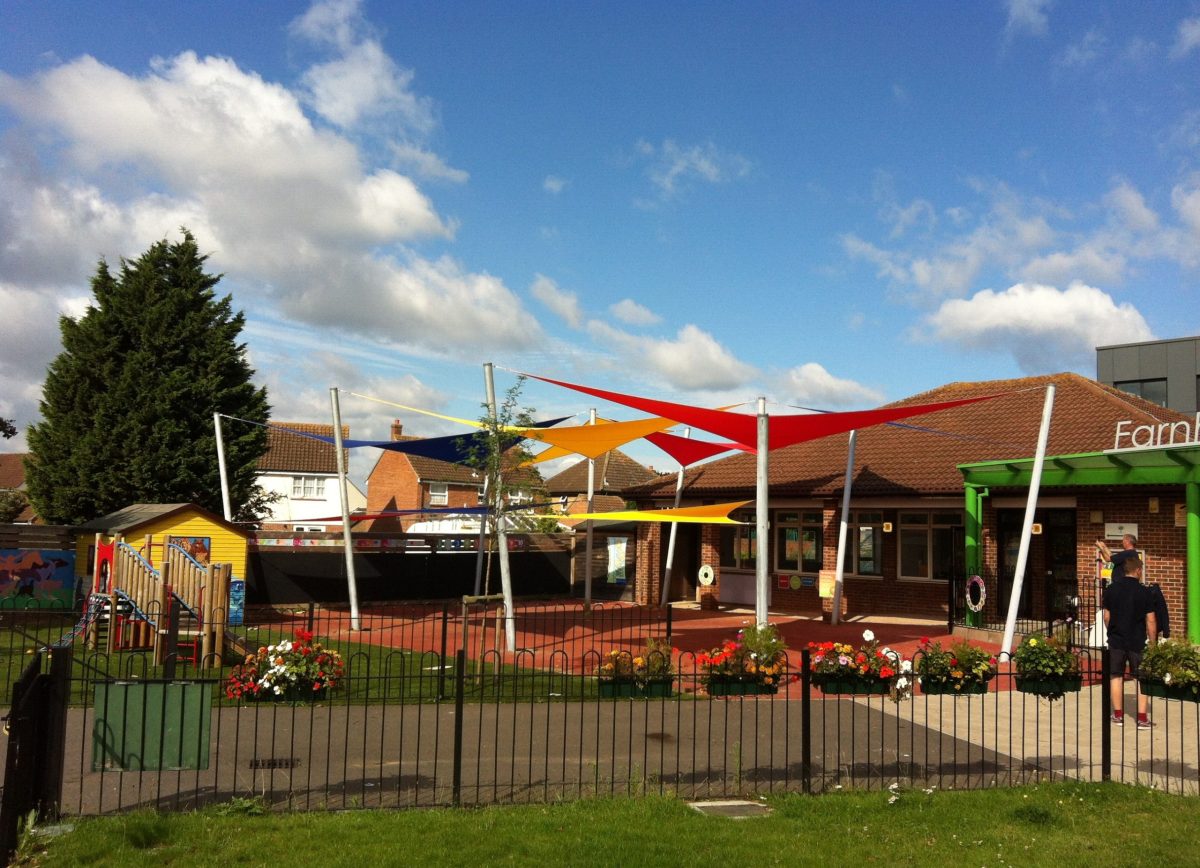 Shade Sails for Schools Colourful Sun Shades for Playgrounds