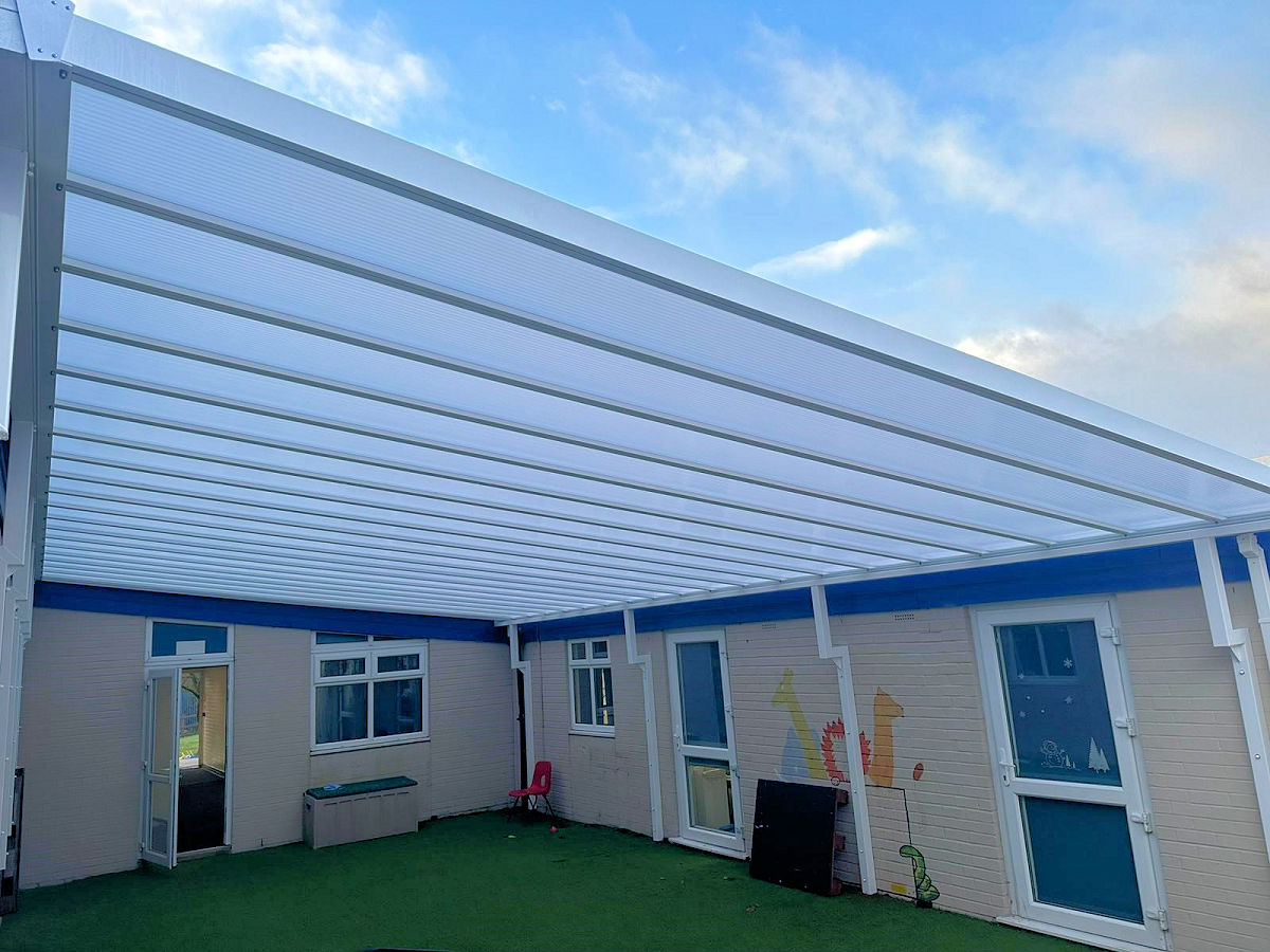 Marus Bridge Primary School, Wigan Wall Mounted Canopy